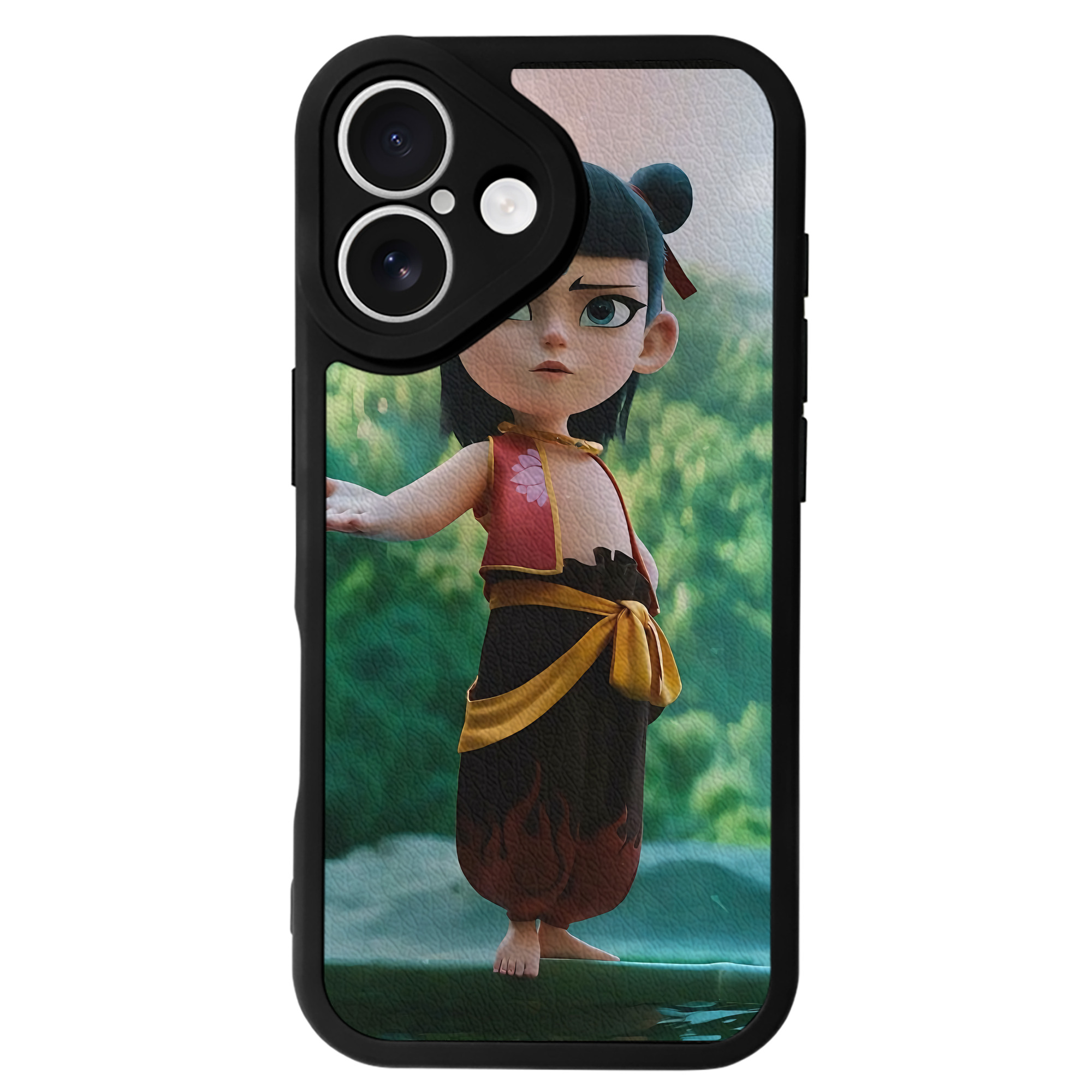 （画像用） Ne Zha 2 ナタ 魔童の大暴れ 【iPhone 16シリーズ対応】シリコンスマホケース（レザー調） 材質：シリコン